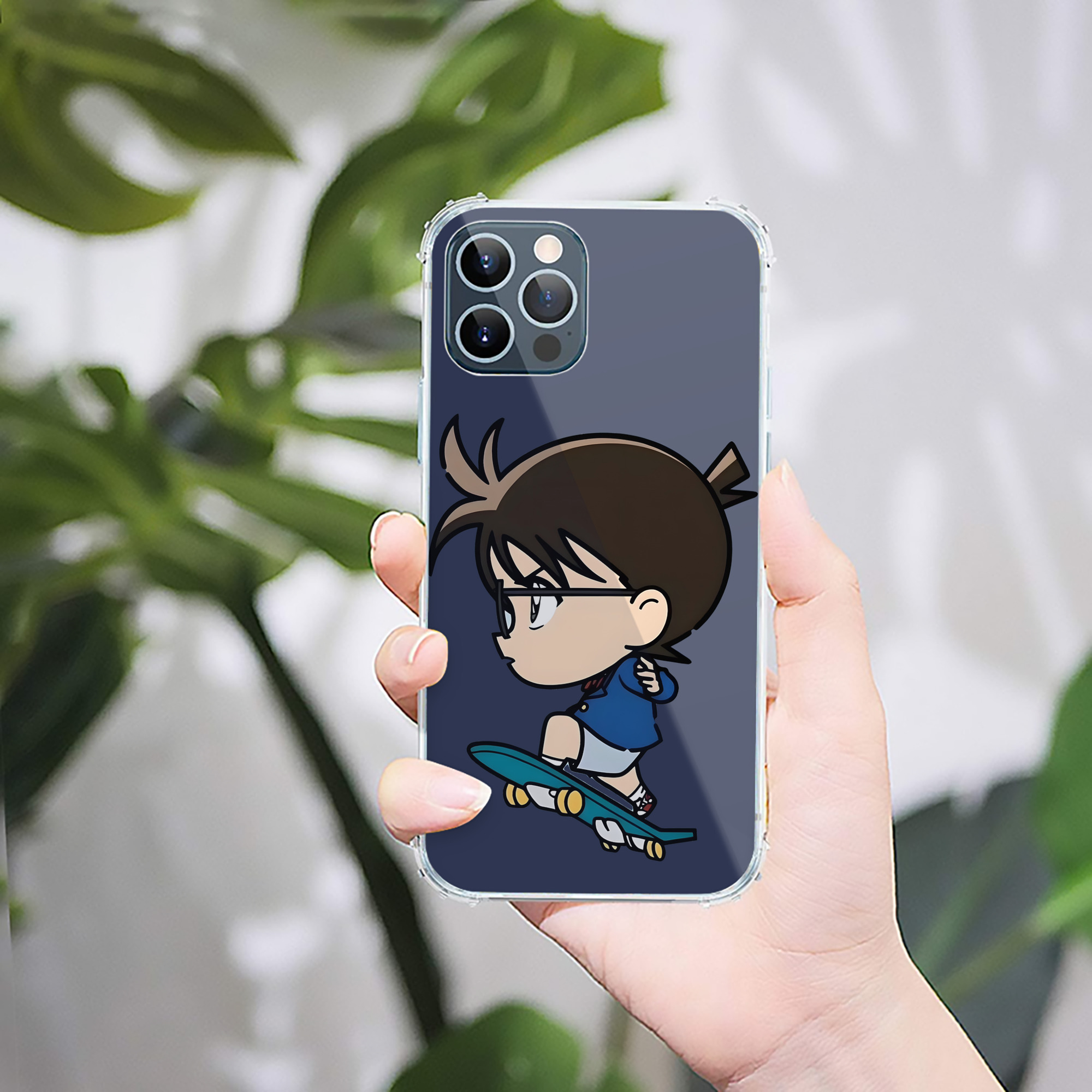 （画像用） 名探偵コナン 江戸川 コナン Detective Conan Conan Edogawa 【iPhone 12シリーズ対応】透明スマホケース（クリアソフトケース）